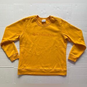 Columbia‎ Men’s Large Mustard Yellow Logo Crewneck Sweatshirt